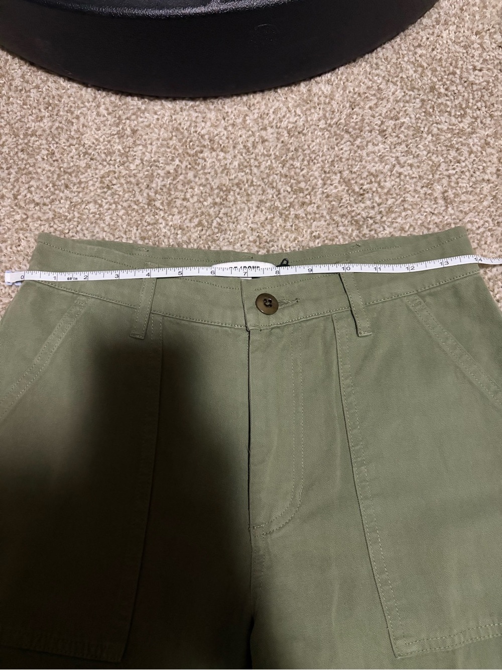 NWT RE/DONE Baker Pant Bayleaf Green Utility Wide Leg Size 24 MSRP $350 - Picture 6 of 6